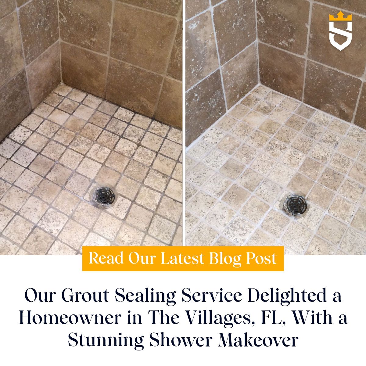 Our Grout Sealing Service Delighted a Homeowner in The Villages, FL, With a Stunning Shower Makeover